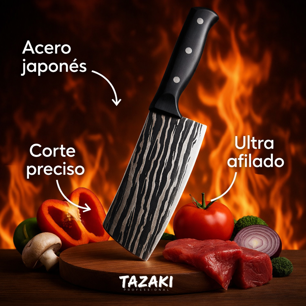 TAZAKI® | CUCHILLO #1 DEL MUNDO JAPONES ULTRA AFILADO
