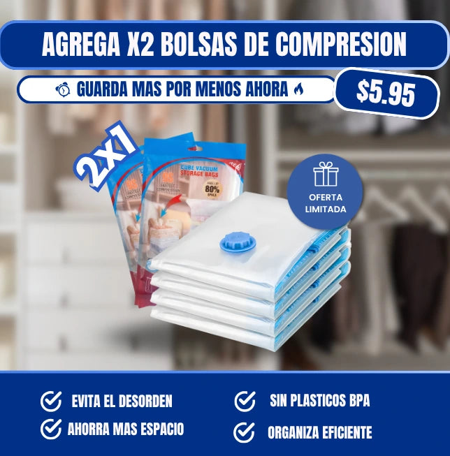 +2 BOLSAS DE COMPRESION ADICIONAL